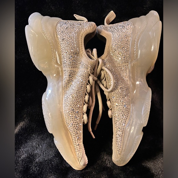 Steve Madden Maxima Rhinestone Embellished Sneakers Size 5M - Picture 9 of 9